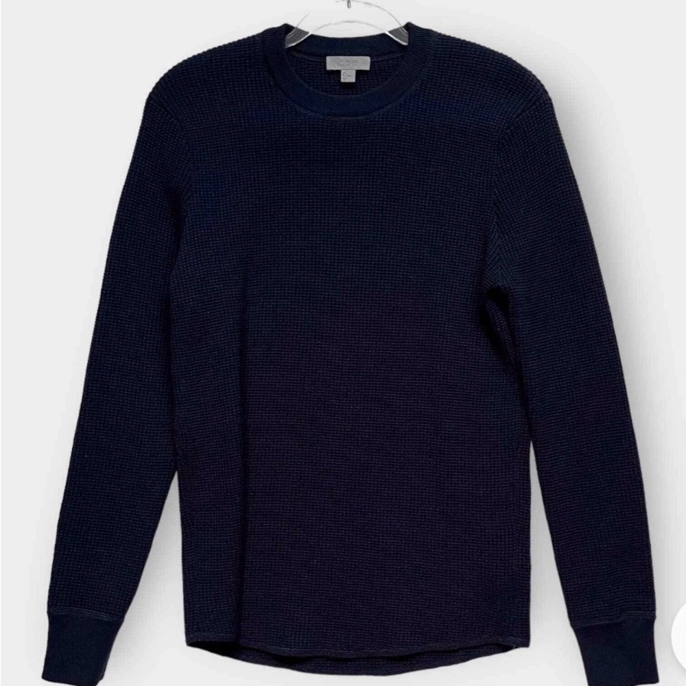 COS Dark Blue Cotton Sweater